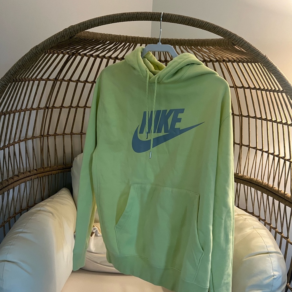 Nike hoodie size Medium. Fluorescent green, perfect condition.
